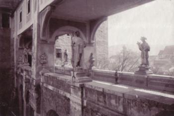 Český Krumlov - Fotografie z počátku 20.století - Plášťový most (soukr.sbírka IvoR) (© ???)
