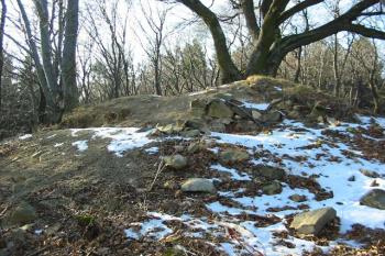 zde stával mohutný bergfrit (© Karel Světlík, 03/2010)