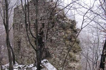 severní obvodová hradba předhradí ( © Jan P. Štěpánek 11/2007)