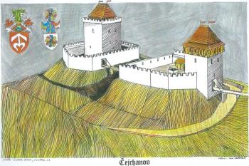 rekonstrukce hradu podle T. Durdíka (© jan heřman, 02/2012)