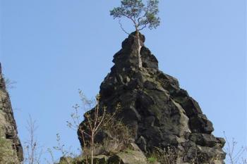 Vrabinec -  ruina skalního hradu (© Karel Světlík, 01/2010)