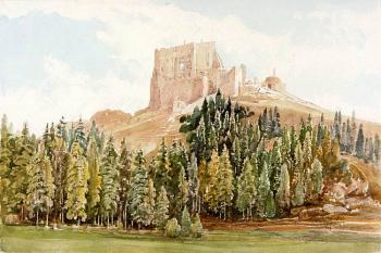 Pohled na hrad od severozápadu ( © Thomas Ender (1793-1875))