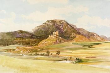 Pohled na hrad od jihu, od Ružomberka ( © Thomas Ender (1793-1875))