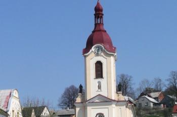 kostel sv. Jana Nepomuckého od městského pivovaru ( © Jan P. Štěpánek 04/2009)