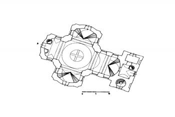 půdorys kostela ( © kol: Umění baroka na Moravě a ve Slezsku, Academia, Praha 1996)