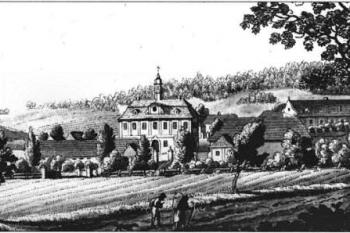 pohled od jihu ( © kresba V. Mrkos, rytina V. Berger, 1803)