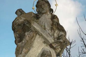 Detail sochy sv. Jana Nepomuckého (© Aleš Marek 12/2005)