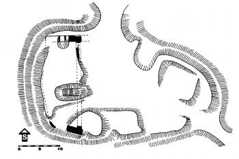 Plán hradního jádra (r. 2005) ( © František Záruba in Castellologica Bohemica č. 10, AÚ AVČR, Praha 2006)