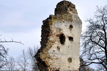 Zbytky zdí paláce ( © Radovan Smokoň 03/2010)