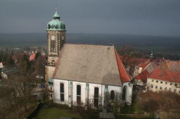 Kostel ze Sedmiboké věže hradu (Siebenspitzenturm) ( © Ivan Grisa 02/2007)