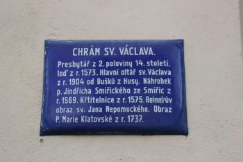 Historická informační tabule na kostele ( © Ivan Grisa 09/2010)