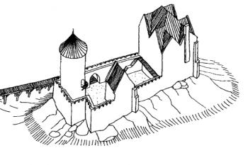 Středověká podoba hradu ( © M. a E. Neimczyków)
