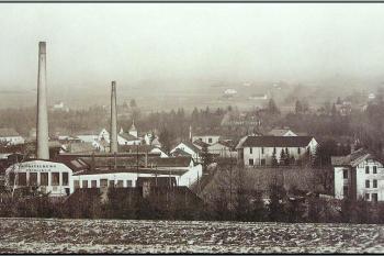 pohled na frýdlantské železárny v období 1. republiky ( © Beskydy a Pobeskydí 1895 - 1939 (V. Peter a kolektiv, WART 2001))