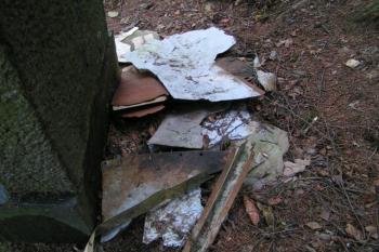 Několik zbytků havarovaného letadla (© Pavel Zabrana, 12/2006)
