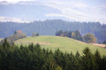 Pohled na pahorek na němž stávaly šance Hrčava (© Jan P. Štěpánek 2005)