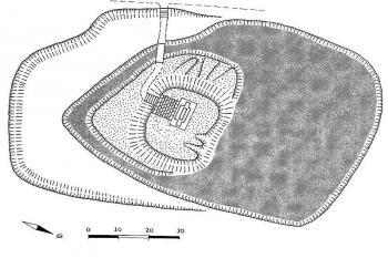 Půdorys lokality dle L. Juroše publikovaný v Šlechtická sídla na Frýdecko-Místecku (J. Tichánek a kol. 2006) ( © Šlechtická sídla na Frýdecko-Místecku  (J.Tichánek a kolektiv, 2003))