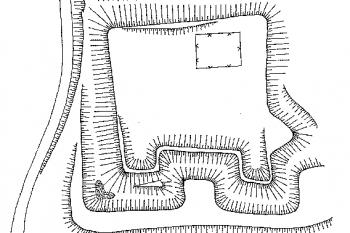 Půdorys lokality (© Jan P. Štěpánek (in J. Tichánek a kolektiv: Šlechtická sídla na Frýdecko - Místecku, Alpress, Frýdek-Místek 2006))