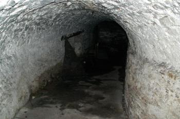 Sklepení se skládá z jedné hlavní chodby na ní jsou pak napojeny jednotlivé sklepní místnosti. ( © Miroslav BITTER 2005)