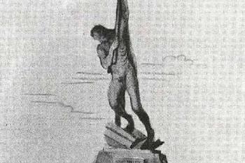 Památník hrdinů Rudé armády, padlých 2.května 1945 v Šenově (nebo-li pomník obětem obou světových válek) ( © Ludvík Tvrdý, 700 let Šenova (Místní národní výbor v Šenově u Ostravy 1986))