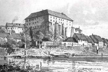 Bývalý hrad v Kadani (A. Sedláček XIV./329)