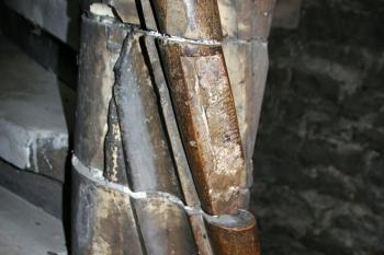 Střed točitého schodiště ve věži ( © Iva Spurná 21.1.2008)