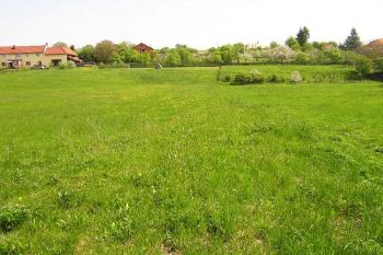 Pohled od západu na val bývalé hráze zaniklého rybníka (© Jan P. Štěpánek 05/2006)