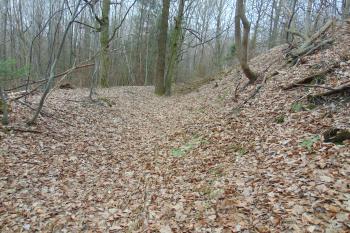Sev. příkop s valem /od západu/ (© Dušan Dohňanský  02/2022)