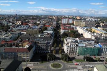 výhled z radniční věže k západu (© Jan P. Štěpánek   08/2012)