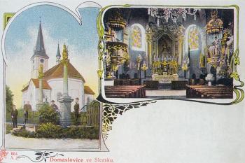 Kostel sv. Jakuba Staršího (kolem roku 1900) ( © Václav Peter, Frýdecko-Místecko na dobových pohlednicích, Frýdek-Místek 2000)