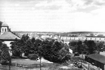 Dobová pohlednice, pohled na Šumbark, kolem roku 1959. (© archiv Muzea Těšínska)