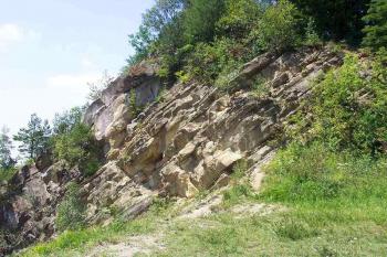 Pohled od severu na odtěženou část směrem ke Chvalčovu. ( © Ondřej Štěpánek 04/2006)