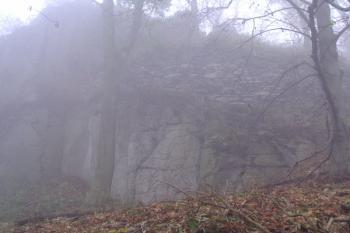 Skalnatý vrch, na kterém se rozkládají pozůstatky hradu Litýš (© Miroslav Šamal, 010/2008)