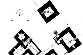 Půdorys suterénu hradu podle D. Líbala ( © T. Durdík: Ilustrovaná encyklopedie českých hradů, Libri, Praha 2000)