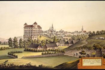 Hrad na obr. I.A.Venuta z roku 1818 (© Ing. Karel Kubín, 09/2017)