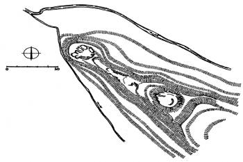 Plán hradu podle J. Waldhausera a V. Webera (© T. Durdík: Ilustrovaná encyklopedie českých hradů, Libri, Praha 2000)