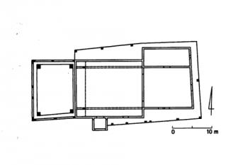 půdorys kostela (© Bogusław Krasnowolski: Leksykon zabytków architektury Małopolski, Arkady, Warszawa 2012)