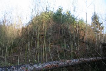 Jádro hradu od soutoku potoků (© Petr Nožička, 12/2008)