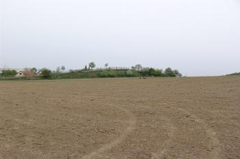 Celkový pohled na tvrziště od jihu ( © Roman Řezáč 04/2006)