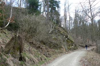 Novodobá cesta pod severním svahem hradu (© Prudký Martin, 04/2010)