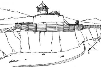 Slavkov pod Hostýnem - hmotová rekonstrukce podoby sídla dle autora (© Karel Světlík, 01/2011)
