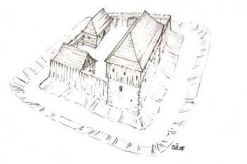 autorova vize středověké podoby tvrze ( © Ondřej Štěpánek 09/2007)