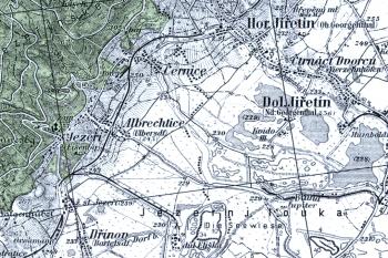 Výřez z mapy ze 30. let 20. století (10/2020)