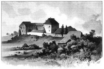 Celkový pohled na tvrz a poplužní dvůr na konci 19. století ( © K. Liebscher)
