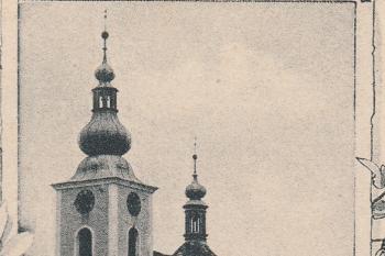 kostel v roce 1901 ( sken pohlednice)