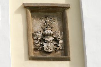 Detail rodového erbu těšínských Piastovců, kteří byli prvními majiteli zdejšího panství. (© Miroslav BITTER 09/2006)