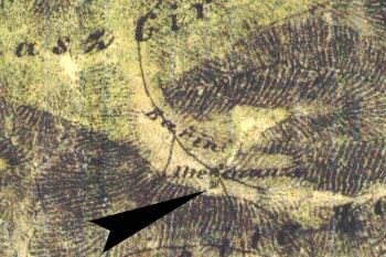 Vyznačení objektu reduty šancí na Bařinách na 2. vojenském mapování císaře Františka II. (I.) (© Laboratoř geoinformatiky Univerzity J.E.Purkyně)