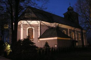 Noční pohled na kostel ( © Jan P. Štěpánek 12/2006)