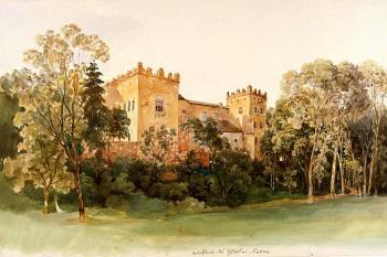Pohled na zámek z parku ( © Thomas Ender (1793-1875))