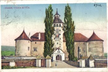 Bytča - zámek na historické pohlednici datované r.1928 (soukr.sbírka IvoR) (© ? Edice Kriváň)