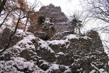 Pohled na západní frontu dolního hradu ( © Jan P. Štěpánek 11/2007)